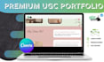 create ugc portfolio website on canva