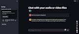 build an llm, ai, chatgpt app, chat with your audio or video files
