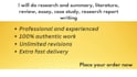 write plagiarism free summary, literature, essay, case study, research
