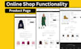 design online store landing page and website