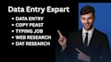 do provide data entry, typing job, and web research