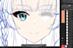 draw live2d vtuber character model and parting, ready to rig
