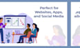 create flat vector illustrations for websites and apps