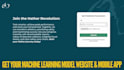 develop machine learning model website and mobile app