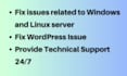 provide technical support for linux and windows servers