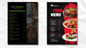 an amazing menu design, food menu, restaurant menu design