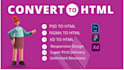 convert PSD to html figma to html xd to html css bootstrap4