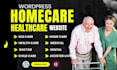 design home care website, childcare, old care wordpress website in elementor