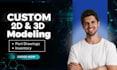 make professional machine part drawings, inventor, 3d modeling