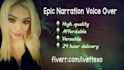 voice your audiobook in an american female voice