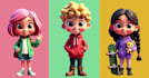 create 3d models of cute characters for you