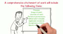 write a statement of work or  project scope  work for you