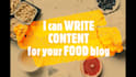 write food related blog and web content