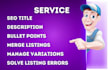 do amazon listing optimization, SEO and product listing expert
