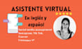 asistente virtual bilingüe para data entry, admin tasks, community management