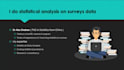 do statistical analysis of survey data and market research