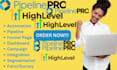 setup automation, sales funnel on pipelinepro and gohighlevel CRM