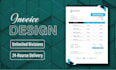 design customize invoice and template