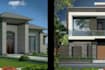 do modern house exterior dsign and 3d rendering