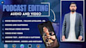 do audio podcast editing with mixing and mastring