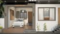 create house exterior design, realistic 3d rendering, 3d model
