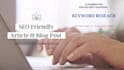 do SEO optimized article writing or blog post writing