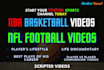 edit NFL videos mlb or nba basketball videos for youtube