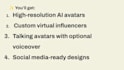 create unique ai generated avatars and anrealistic virtual influencer your brand