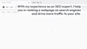 do onpage SEO,backlinks,permalinks, image alt tags, and add plugins