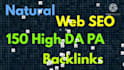 build netural 150 high da pa profile backlinks website seo