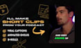 repurpose long content into short form clip with alex hormozi captions