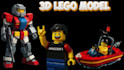 design 3d lego model moc 3d lego car set toys manual instructions 3d printing