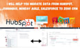 help migrate data from hubspot, jobnimbus, monday agile, salesforce to zoho CRM