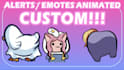 create your twitch cheermotes, alerts or emotes animated