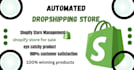 build automated ecommerce dropshipping store and ai shopify store,online store