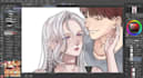 draw anime and manhwa style, colored sketch illustration