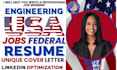 write federal usajobs, software engineer, construction, engineering, tech resume