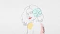 draw line art portrait  with animation